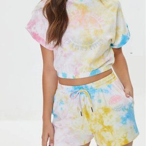 Tie-Dye Chill Drawstring Shorts